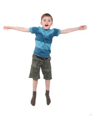 The jumped up boy clipart