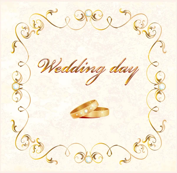 Düğün kartı — Stok Vektör