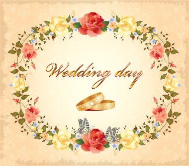 Wedding card clipart