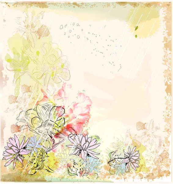 Fond Floral Abstrait — Image vectorielle