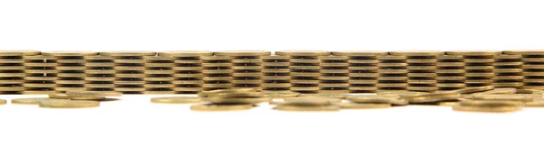 Columns of golden coins — Stock Photo, Image