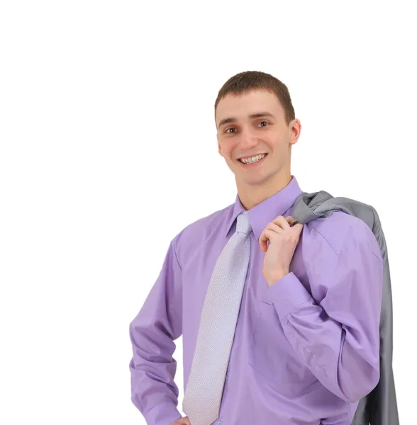 一个年轻人微笑着业务的肖像 — 图库照片