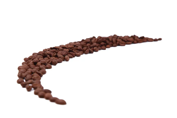 Strip van koffie bonen Stockafbeelding