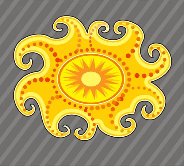 Мультяшний Символ Сонця Векторні Ілюстрації — стоковий вектор
