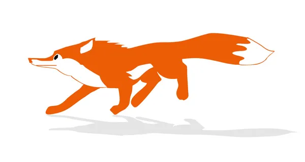 Vector illustration of the fox — Stock Vector