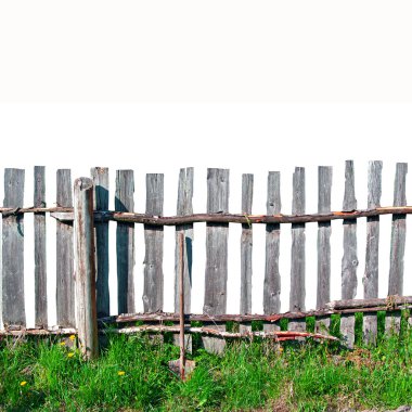 Old wooden fence clipart