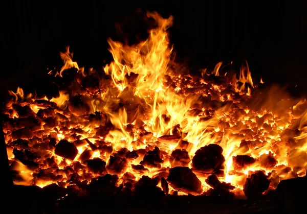 Oheň v kamnech — Stock fotografie