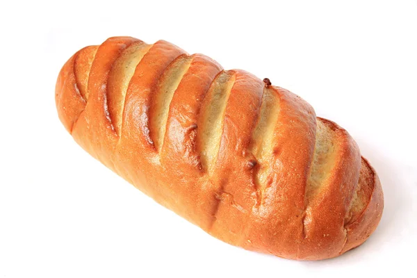 Pão longo no fundo branco — Fotografia de Stock