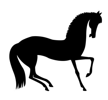 Illustration horse on white background clipart