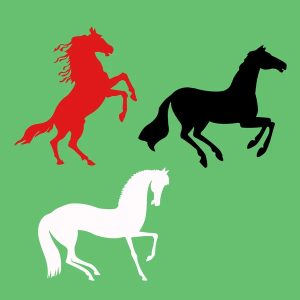 白い背景の上の図の馬 — ストックベクタ