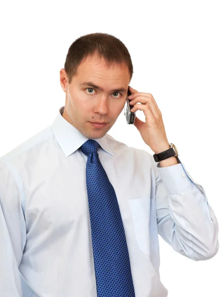 Man praten op een mobiele telefoon. — Stockfoto