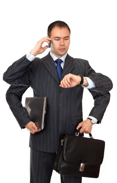 Busy businessman. — Stock Photo, Image