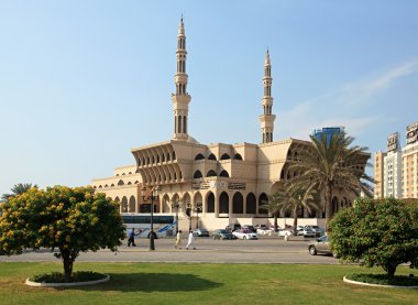 King Faisal Mosque. Sharjah. UAE. Department of Islamic Affairs. clipart