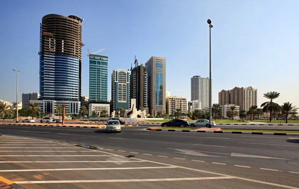 Paisagem Urbana Moderno Sharjah Eau — Fotografia de Stock
