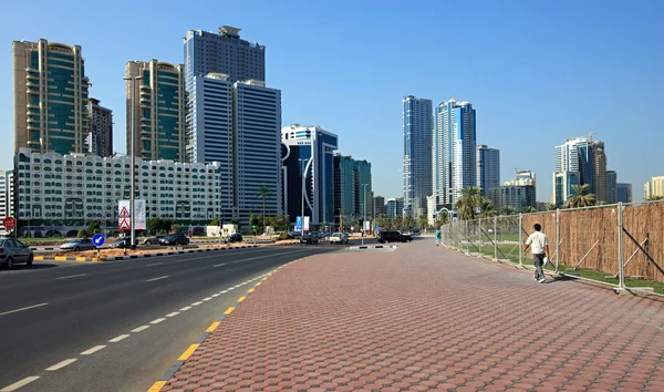 Městská Krajina Moderní Sharjah Spojené Arabské Emiráty — Stock fotografie