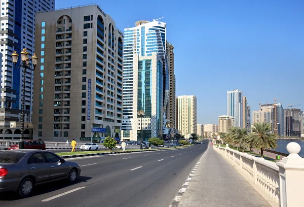 Paesaggio Urbano Sharjah Moderna Eau — Foto Stock