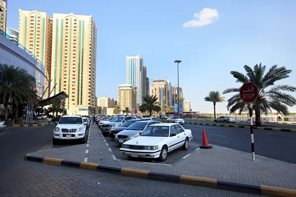 Αστικό Τοπίο Σύγχρονη Sharjah Ηνωμένα Αραβικά Εμιράτα — Φωτογραφία Αρχείου