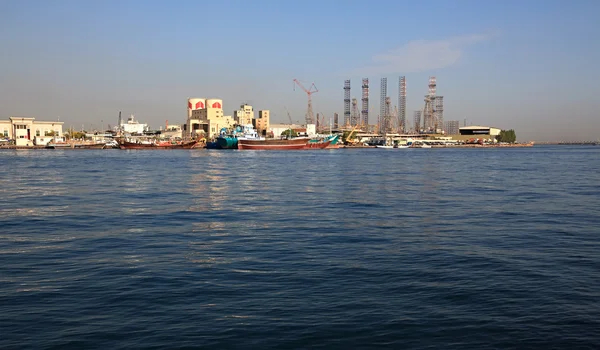 Λιμάνι Khalid Sharjah Creek Ηνωμένα Αραβικά Εμιράτα — Φωτογραφία Αρχείου