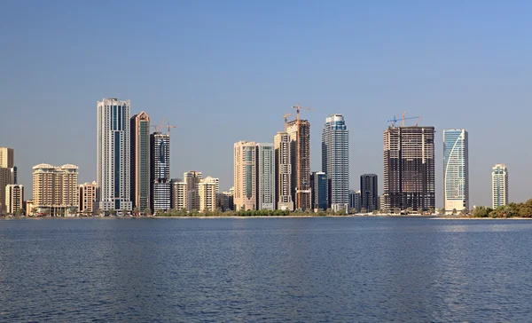 Rascacielos Sharjah Khalid Lagoon Uae — Foto de Stock