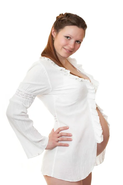 Красива вагітна дівчина — стокове фото
