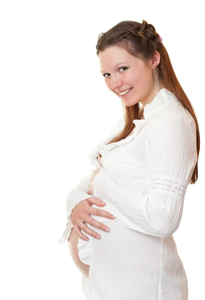 Vackra gravid flicka — Stockfoto