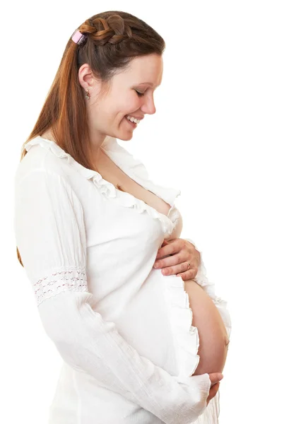 아름 다운 임신한 여자 — 스톡 사진