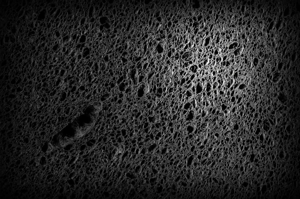 宏拍摄的干燥 纹理细腻 黑色海绵 — 图库照片
