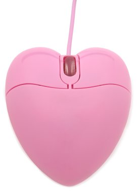 Heart Shaped Mouse Isolated clipart