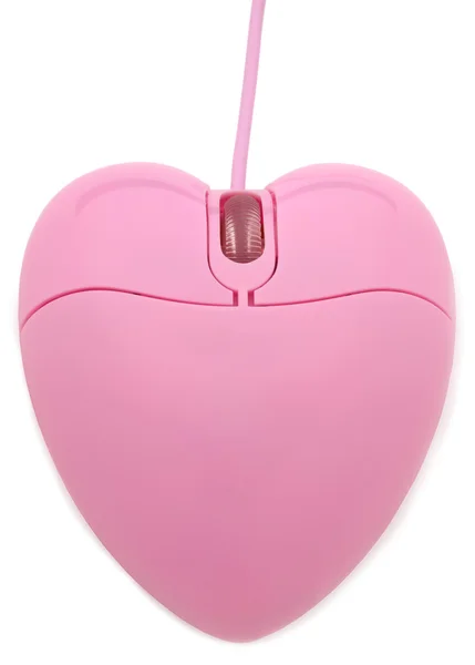 Heart Shaped Mouse Isolated — Stock Photo, Image