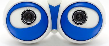 Eyes of the robot. A white robotic eyes looking clipart