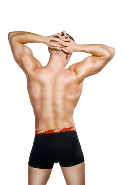 Shirtless bodybuilder posing — Stock Photo, Image