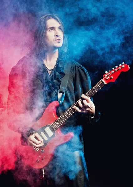 Rock-star playing a concert — Stock Photo, Image