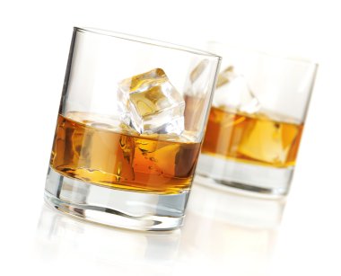 Two whiskey glasses clipart