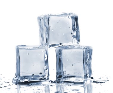 Three ice cubes clipart