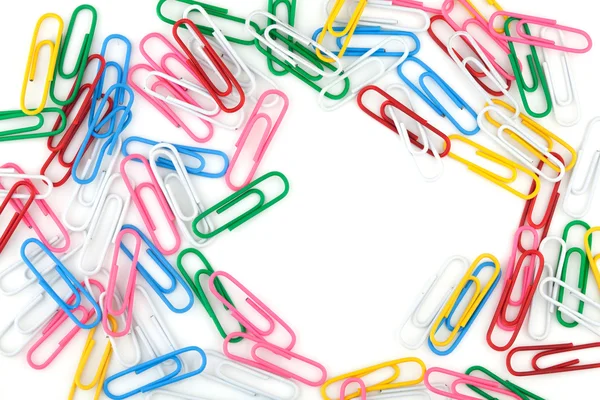 Colored paper clips — Stock Photo, Image