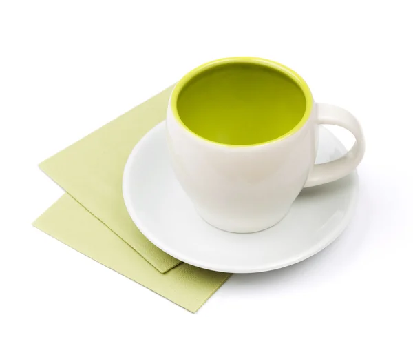 Empty cup on placemat — Stock Photo, Image