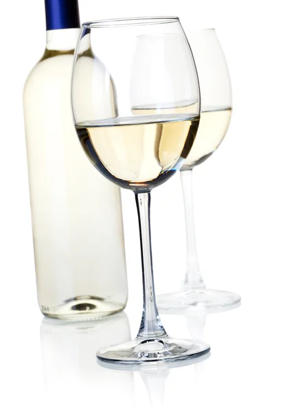 Biały kieliszek do wina — Zdjęcie stockowe