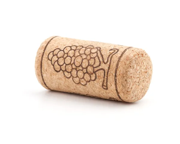 Corcho de vino con ilustración de uva — Foto de Stock