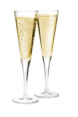 Two champagne glasses clipart
