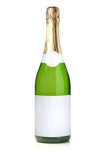 Зеленая бутылка шампанского — стоковое фото