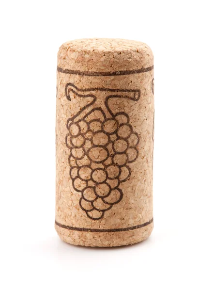 Wine cork with grape — Stock Photo, Image
