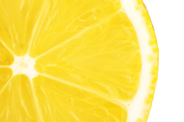 Macro coleta de alimentos - Fatia de limão — Fotografia de Stock