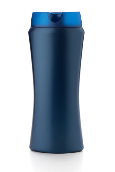 Butelki szamponu niebieski — Zdjęcie stockowe