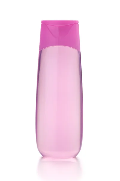 Růžový šampon láhev — Stock fotografie