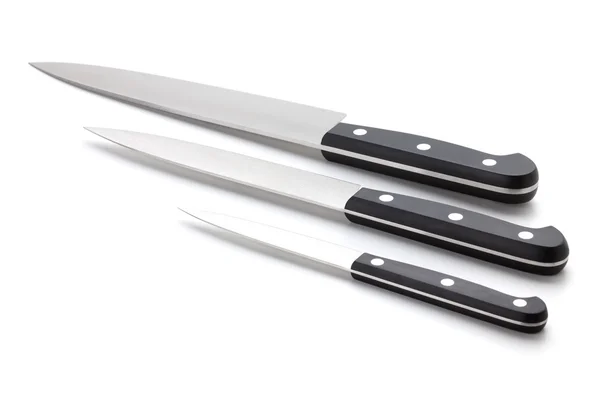 stock image Three kitchen knives