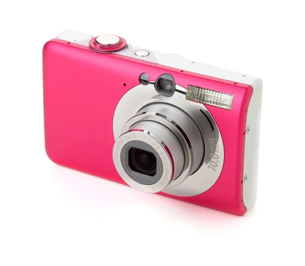 Компактная Цифровая Камера Изолированный Белом Фоне — стоковое фото