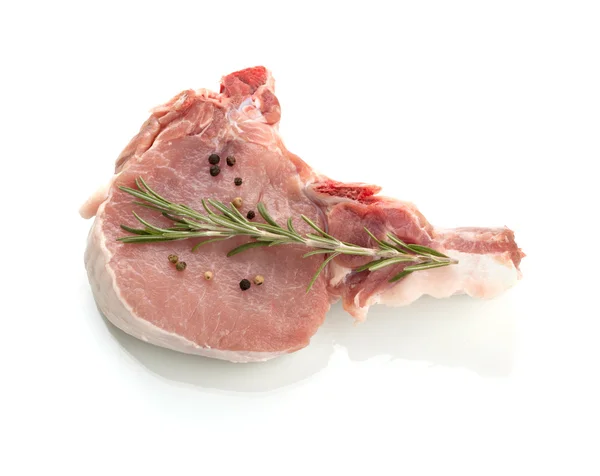Carne crua com alecrim e pimenta — Fotografia de Stock