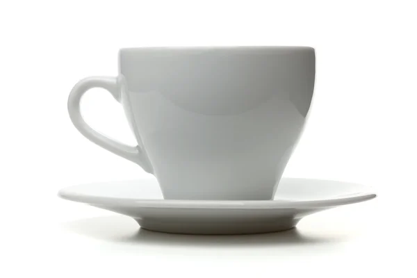 Espresso bílý prázdný pohár — Stock fotografie
