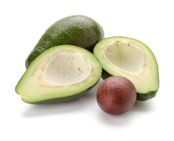 Reife Avocado Isoliert Auf Weißem Hintergrund — Stockfoto