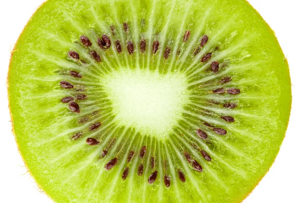 Macro Coleta Alimentos Kiwi Isolado Sobre Fundo Branco — Fotografia de Stock